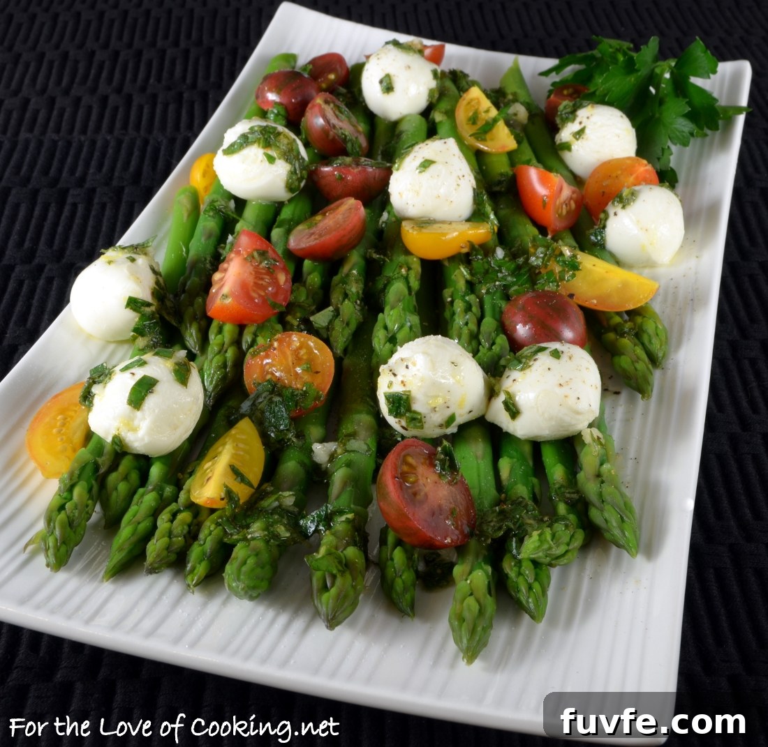 Asparagus Caprese Salad with Basil Gremolata Asparagus Caprese Salad with Basil Gremolata