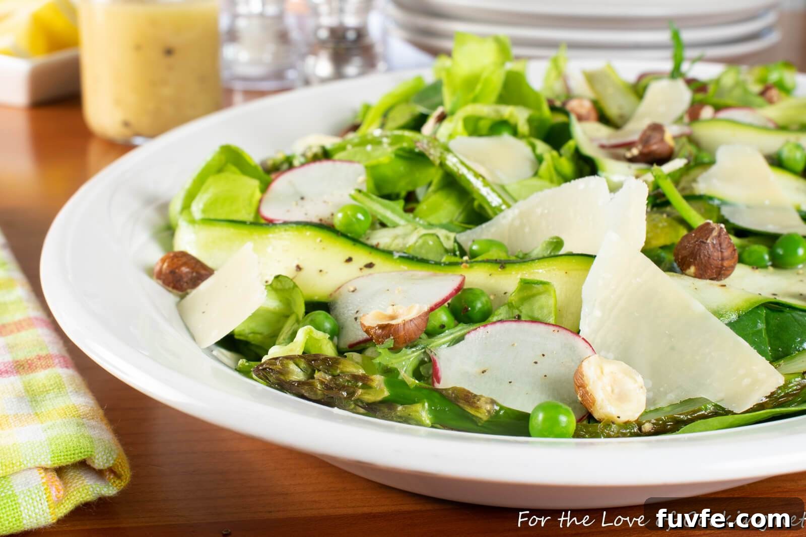 Spring Salad with Asparagus, Zucchini, and Hazelnuts with a Lemon Vinaigrette Spring Salad with Asparagus, Zucchini, and Hazelnuts with a Lemon Vinaigrette