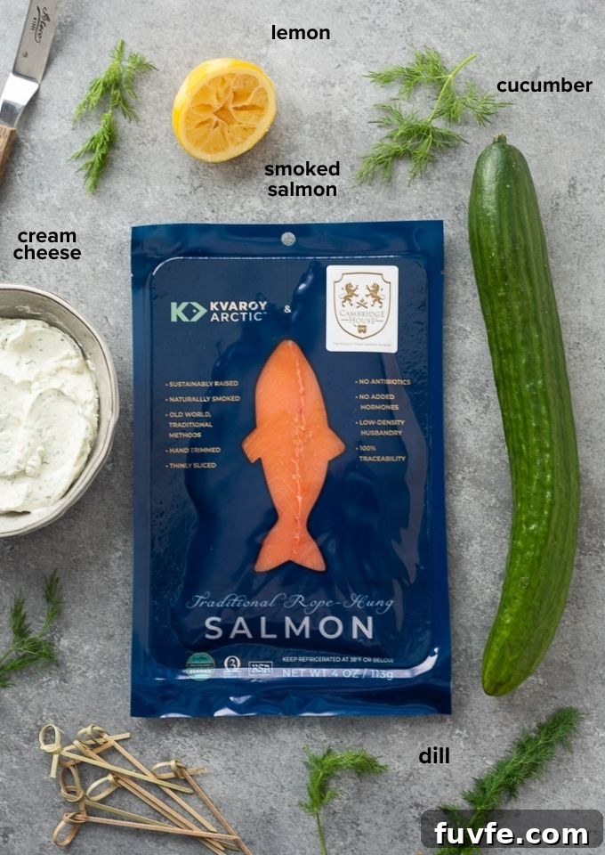 Smoked salmon bites ingredients