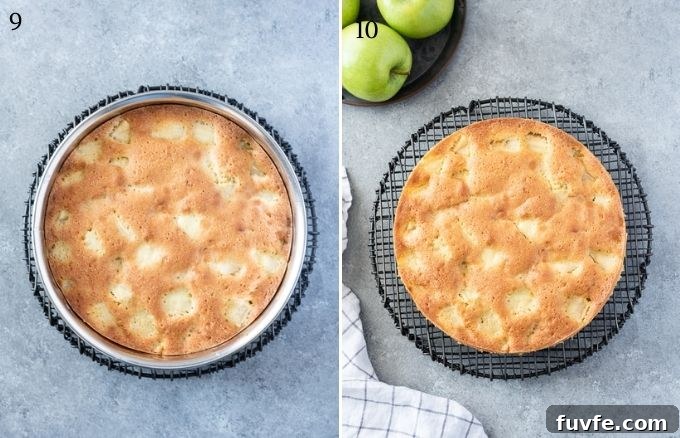 Classic French Apple Cake Recipe with Cinnamon 8 How to make french apple cake process collage 4