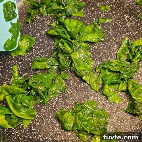 cooked spinach