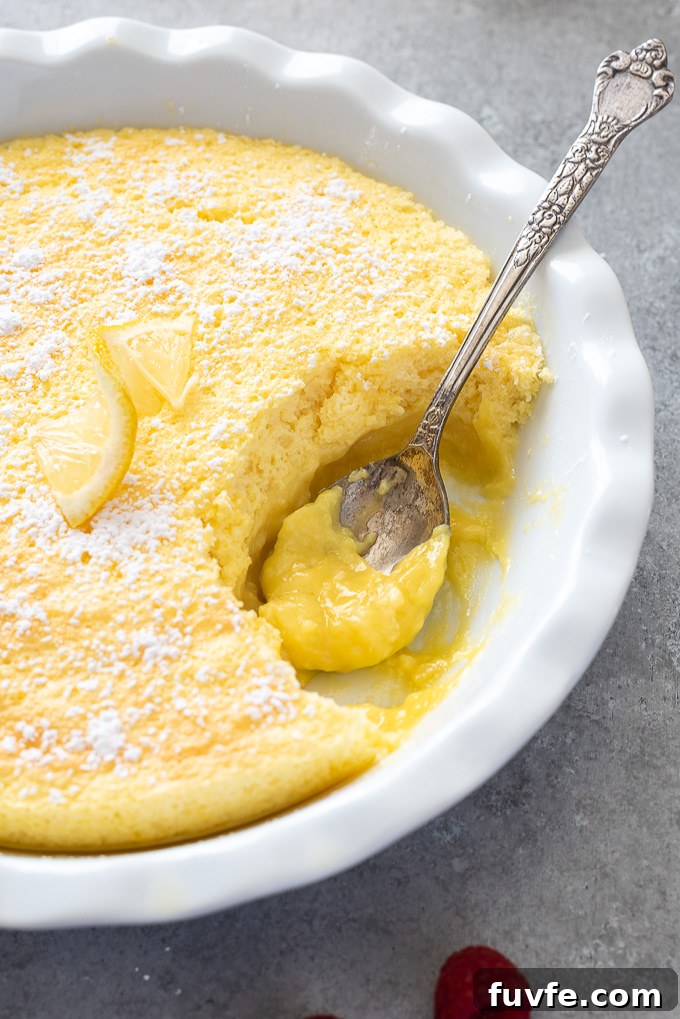 Lemon Pudding Cake Recipe with Silky Custard 4 Spoonful of lemon pudding cake