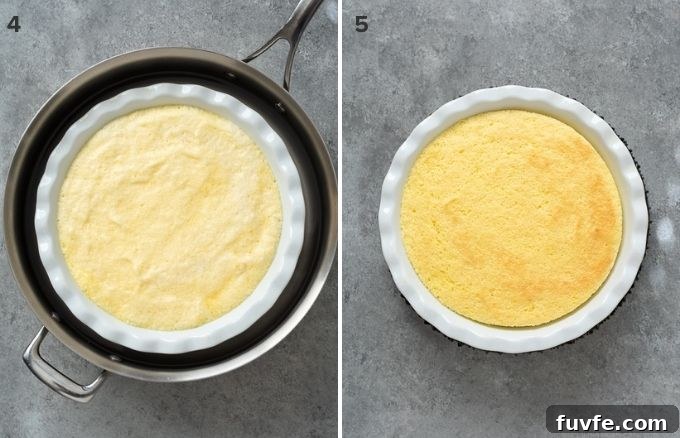 Lemon Pudding Cake Recipe with Silky Custard 7 Lemon pudding cake before and after baking