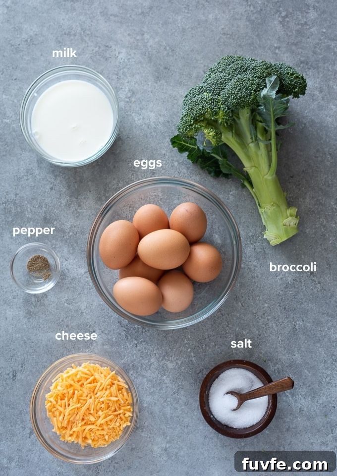 Crustless broccoli quiche recipe ingredients