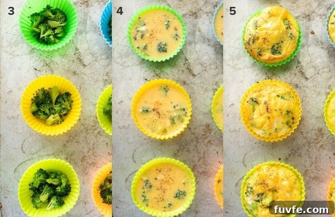 How to make crustless mini quiche collage