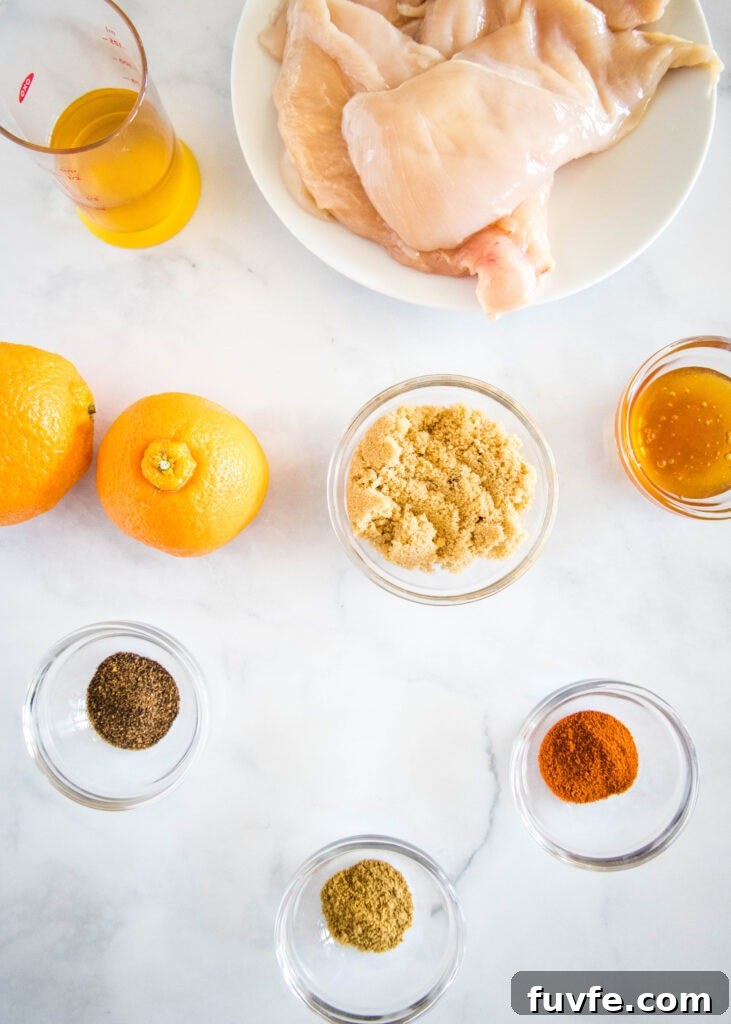 orange glazed chicken ingredients