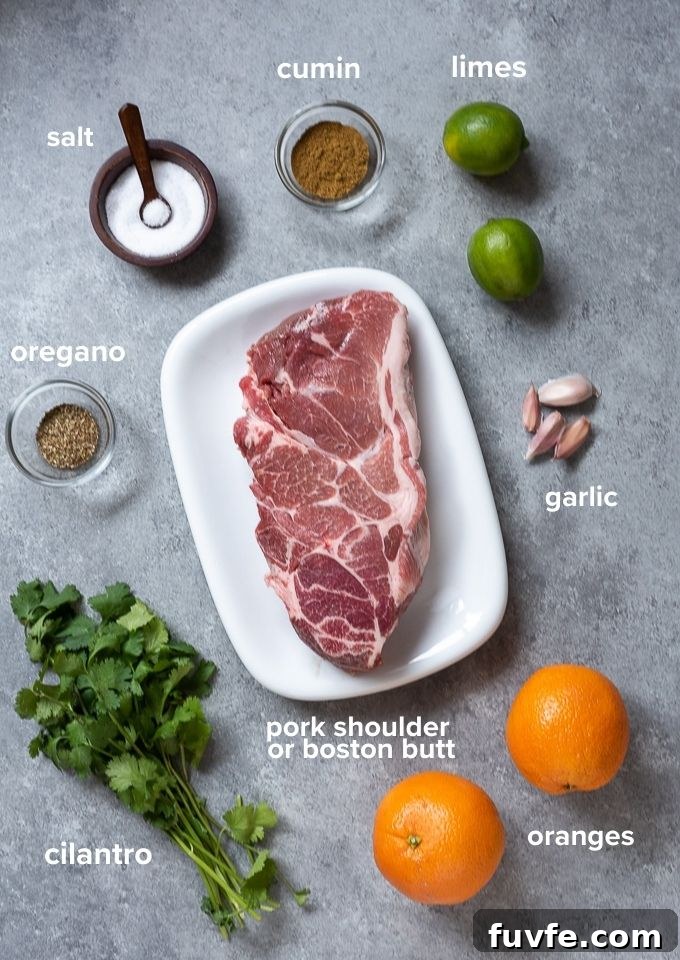 Pork carnitas ingredients
