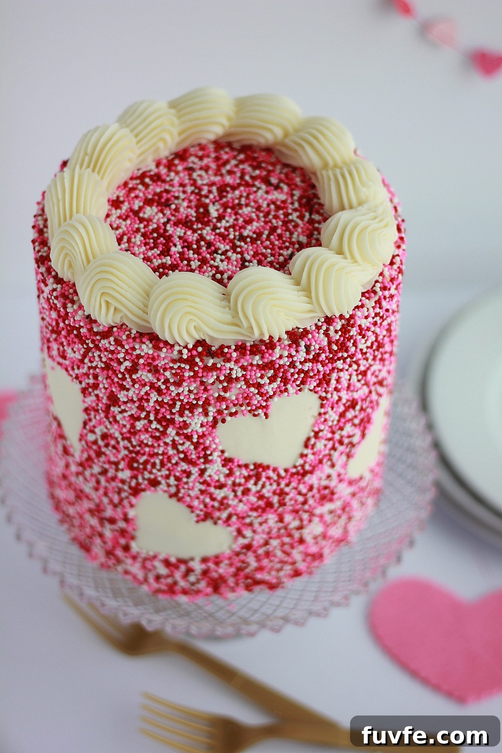 Sprinkle Heart Cake Recipe: How to Make a Festive Heart-Shaped Sprinkle Cake 4 img 4365 3 scaled