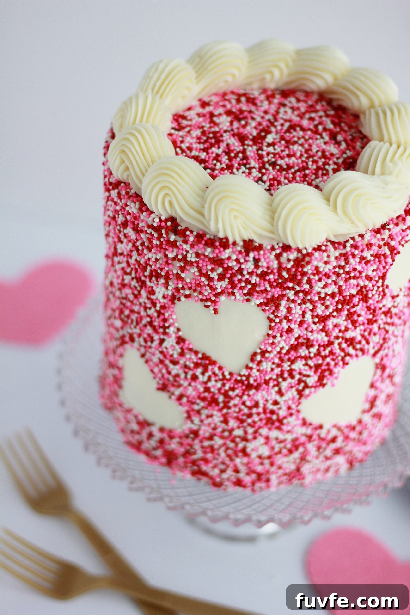 Sprinkle Heart Cake Recipe: How to Make a Festive Heart-Shaped Sprinkle Cake 7 img 4365 6 scaled