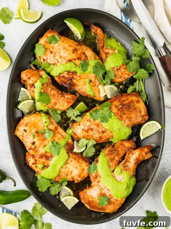 peruvian chicken served with green sauce