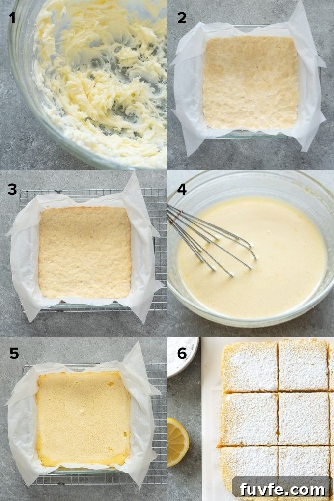 How to make lemon bars collage