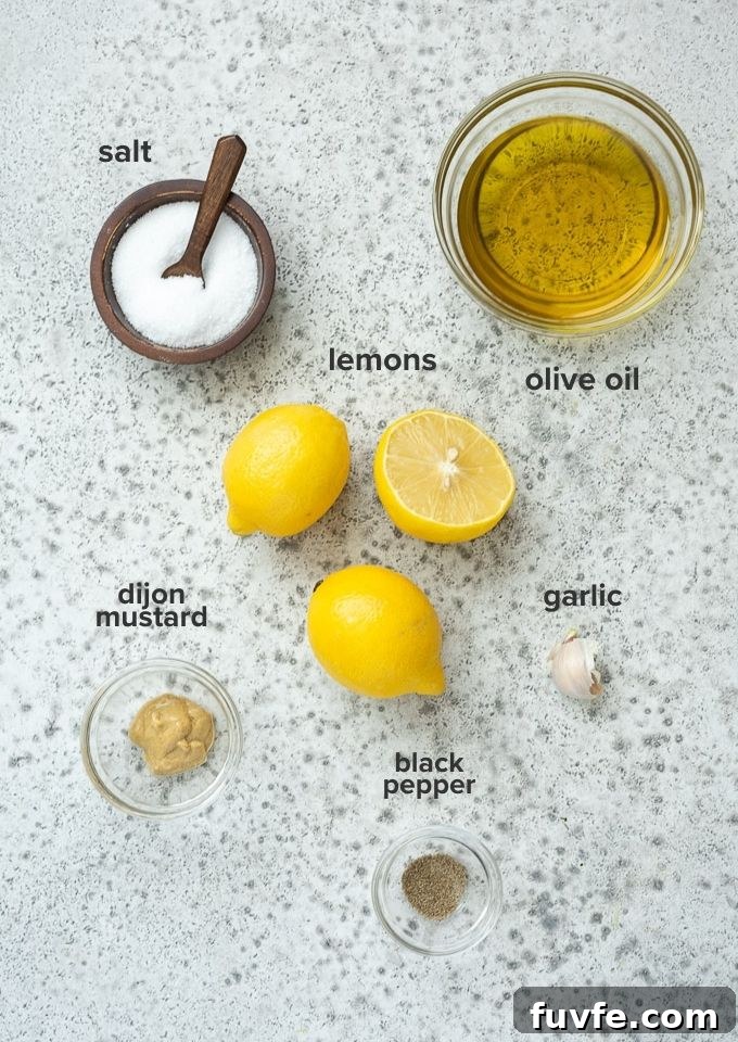 Lemon vinaigrette ingredients