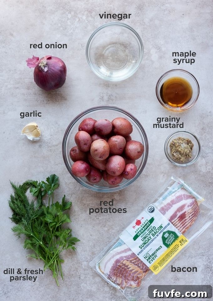 Authentic German Potato Salad Recipe 4 German potato salad ingredients