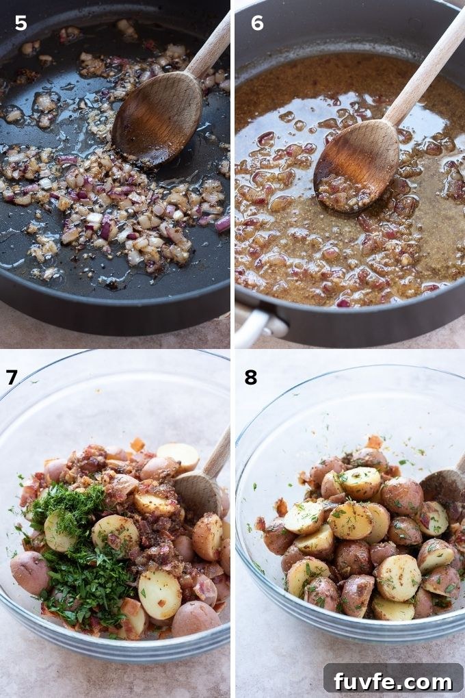 Authentic German Potato Salad Recipe 6 How to make German potato salad collage