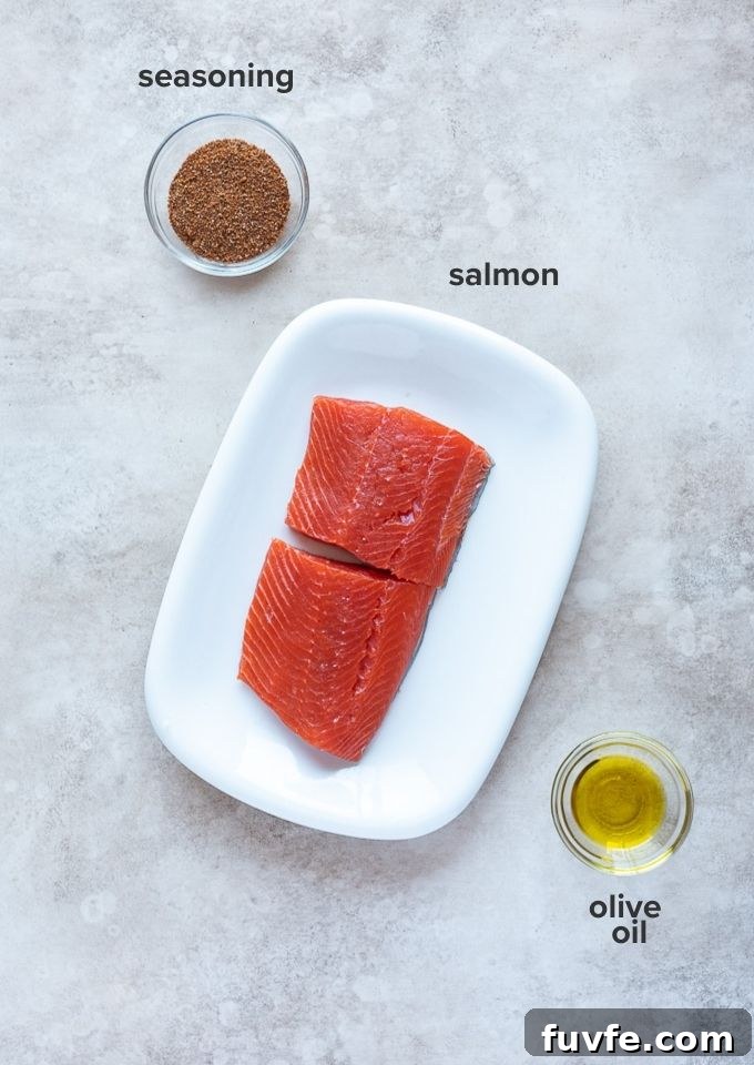 Air fryer salmon ingredients
