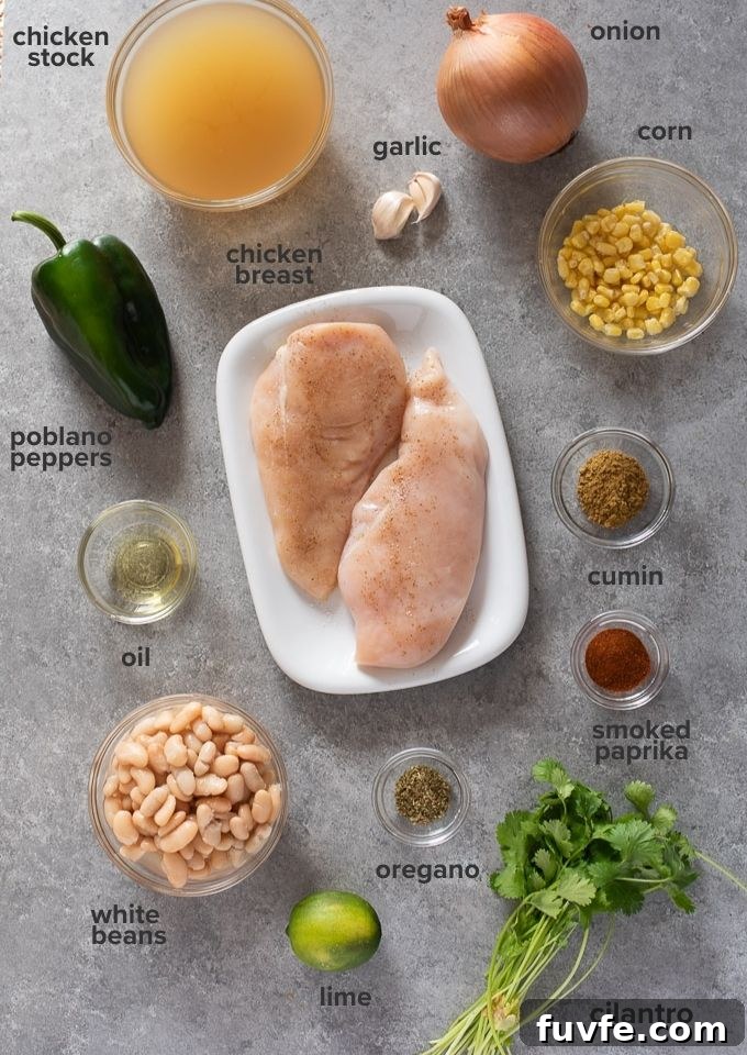 White chicken chili ingredients
