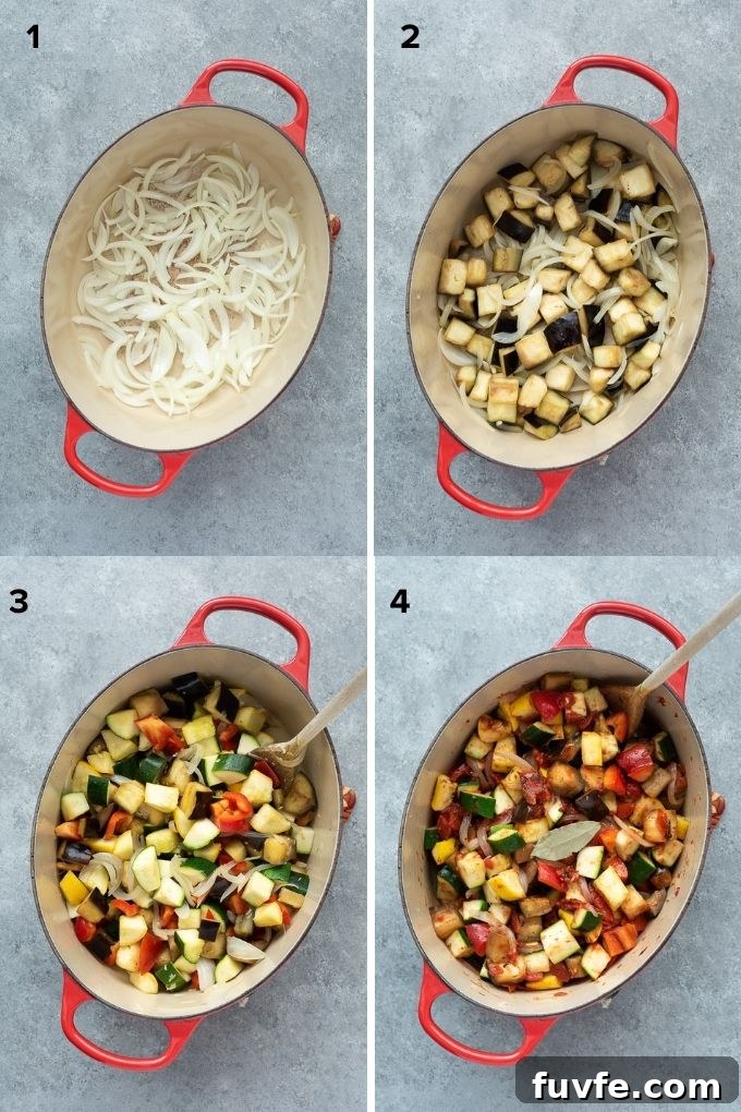 How to make ratatouille collage