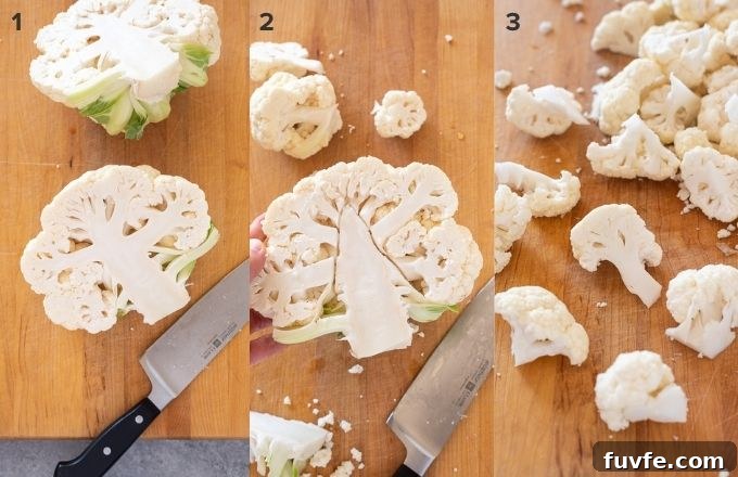 How to cut cauliflower