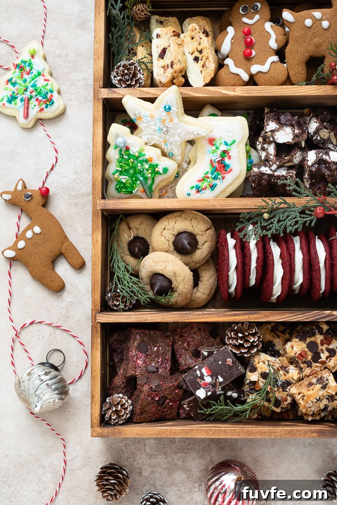 Cookie gift box with peanut blossom cookies, brownies and more!