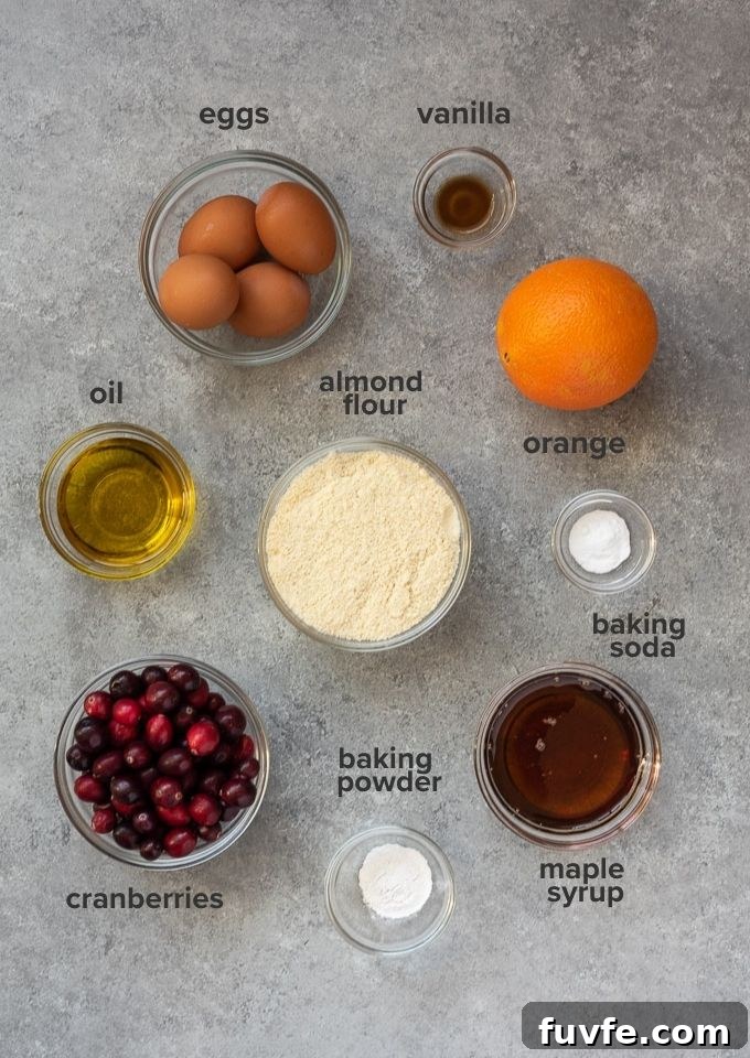 Cranberry orange muffin recipe ingredients