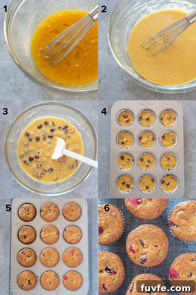 How to make cranberry orange muffins