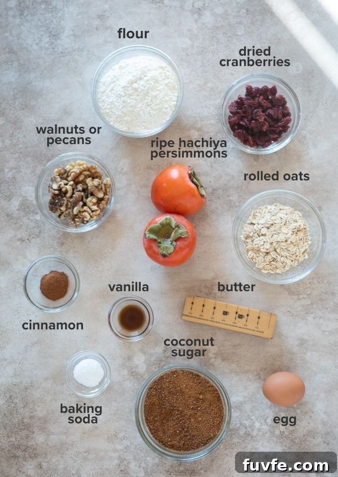 Persimmon cookie recipe ingredients