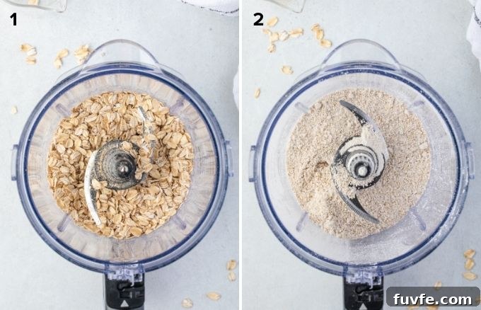 How to make oat flour collage