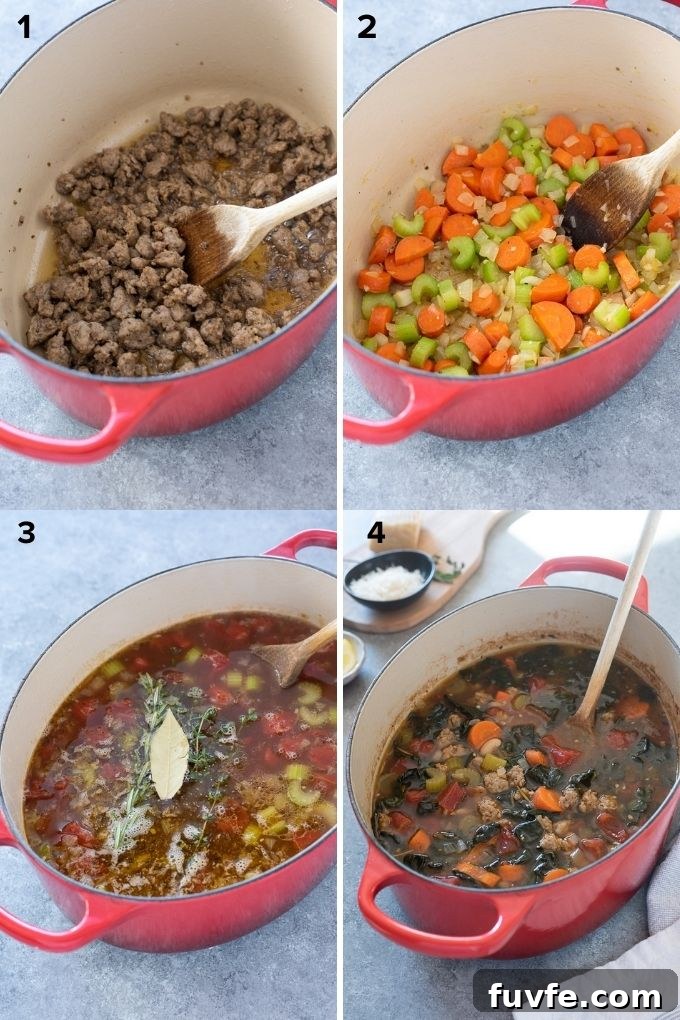 How to make sausage kale soup