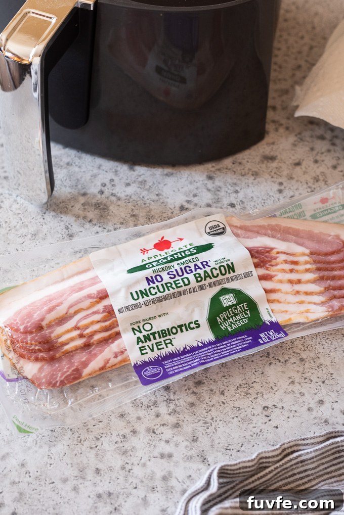 Air fryer bacon ingredients