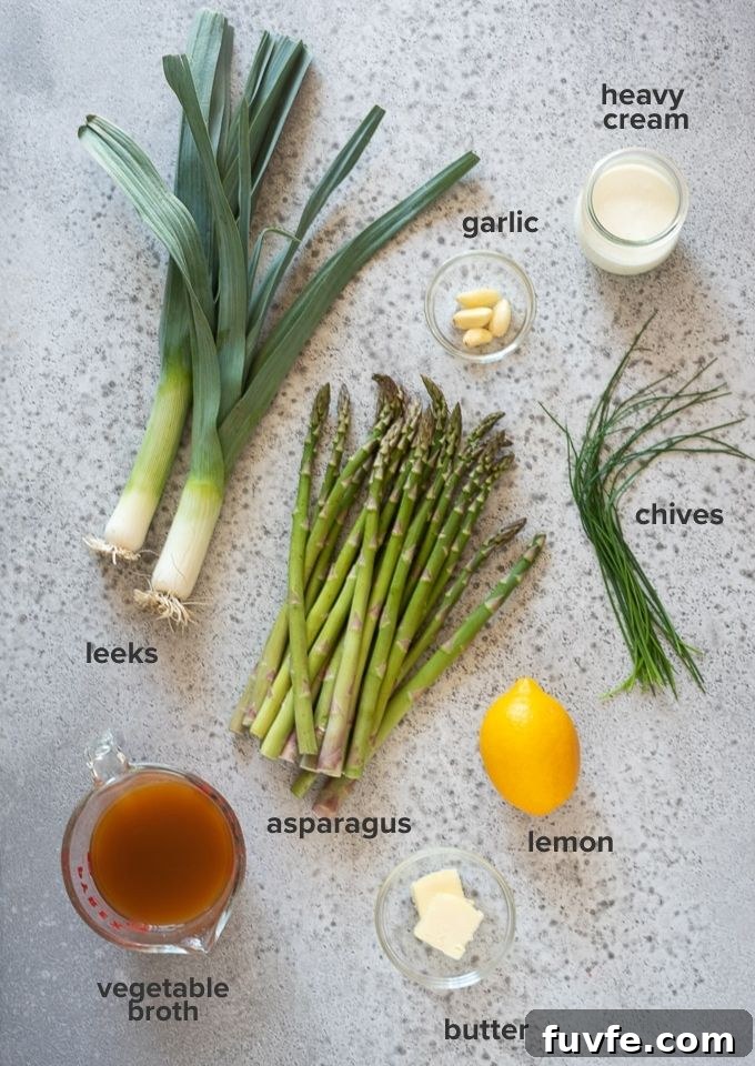 Aspragus leek soup recipe ingredients