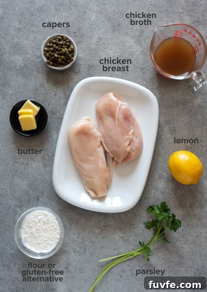 Skillet Chicken Piccata with Lemon Caper Sauce 4 Chicken piccata recipe ingredients