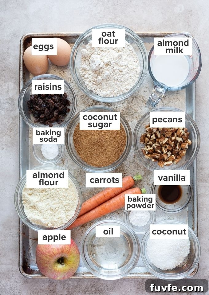 Morning glory muffins recipe ingredients