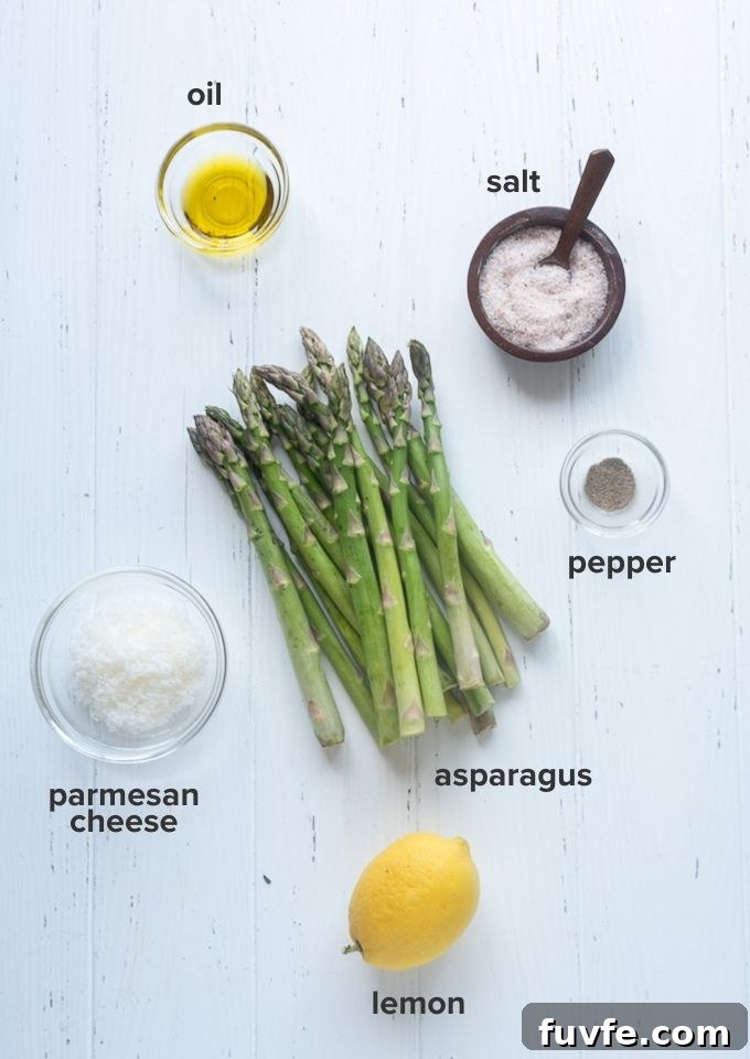 Crispy Oven Roasted Asparagus with Lemon and Garlic 4 Roasted asparagus recipe ingredients