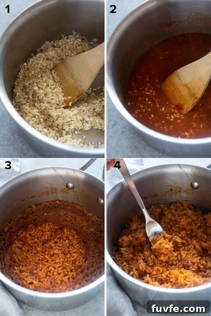 Authentic Mexican Rice Recipe for Flavorful Side Dishes 5 How to make mexican rice collage