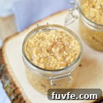 pumpkin spice overnight oats in mason jar