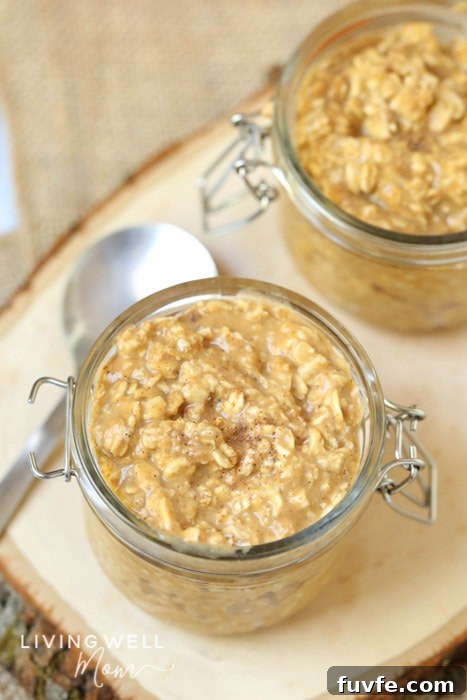 Pumpkin Pie Overnight Oats Recipe for Fall Breakfast 4 vegan pumpkin overnight oats