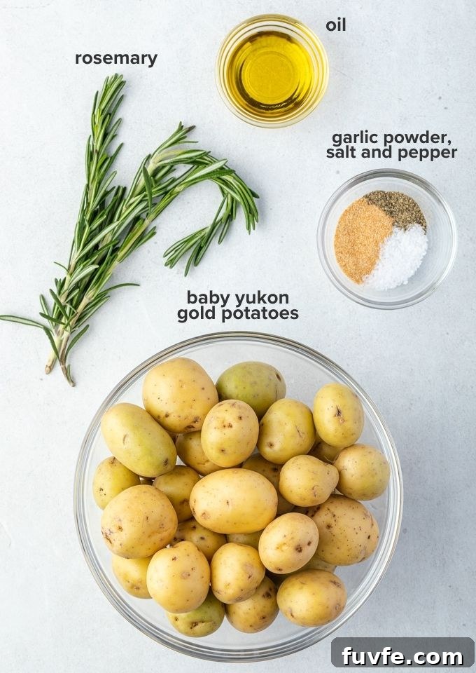 Air fryer potatoes recipe ingredients