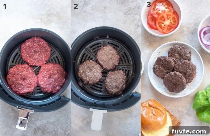 How to make hamburgers in air fryer