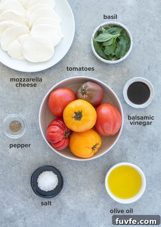 Caprese salad ingredients