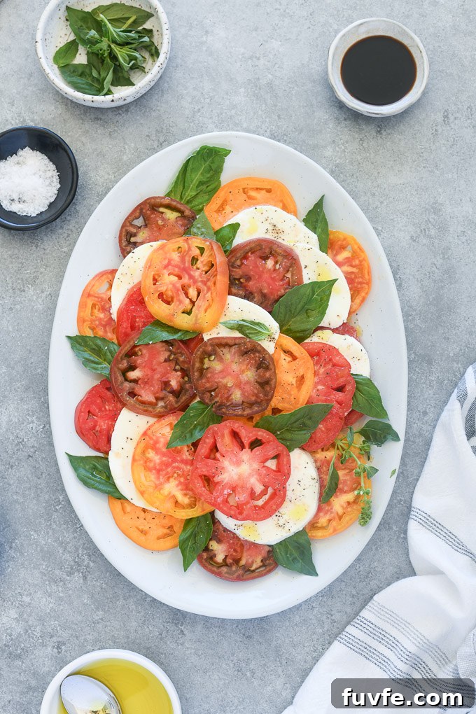 Classic Caprese Salad with Fresh Mozzarella and Balsamic Glaze 6 Caprese salad recipe