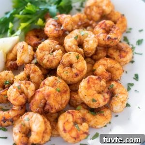 Air fryer shrimp on a platter