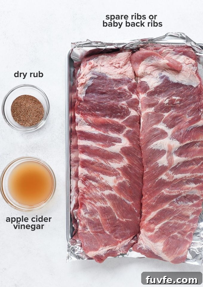 Instant Pot ribs recipe ingredients