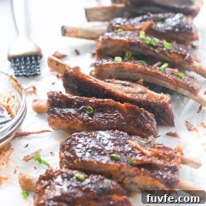 Instant Pot ribs with bbq sauce and scallions