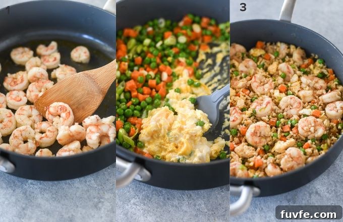 Authentic Shrimp Fried Rice Recipe with Garlic and Scallions 5 How to make shrimp fried rice