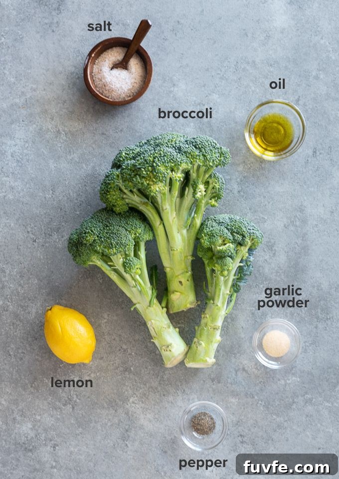 Air fryer broccoli ingredients