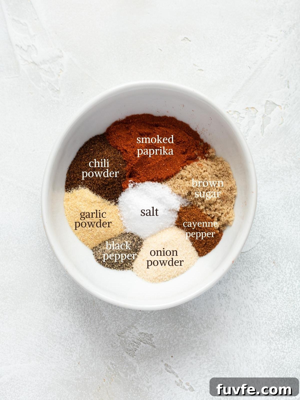 BBQ chicken rub ingredients in bowl
