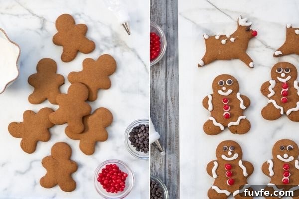 Gingerbread cookies process collage 3