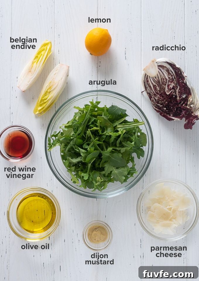 Tricolore salad ingredients