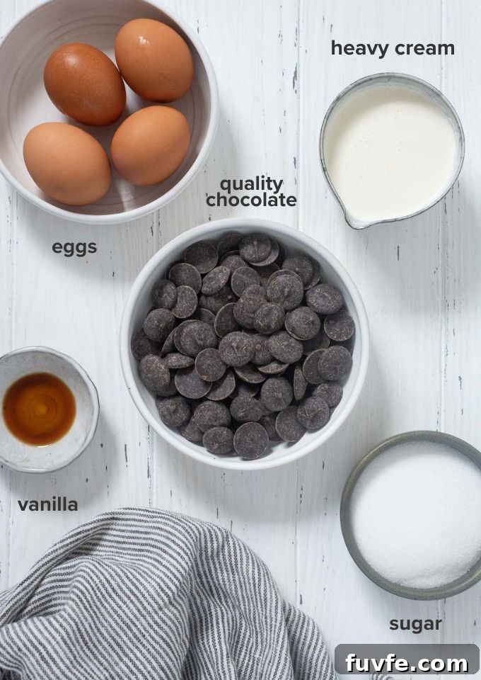Silky No-Bake Chocolate Mousse Recipe 4 Chocolate mousse recipe ingredients