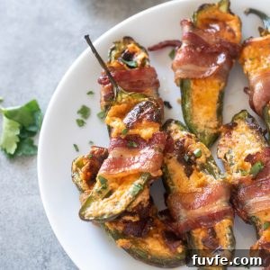 Crispy Air Fryer Jalapeño Poppers Recipe 9 Air fryer jalapeño poppers wrapped in bacon